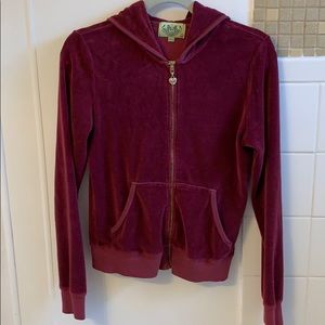 Juicy Couture Maroon zip-up